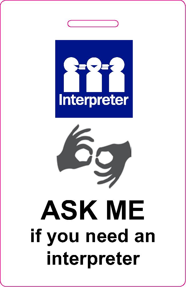 Example of a staff interpreter card